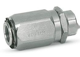 VRU-G1_VRF05C - Дроссель одностороннего действия трубного монтажа, G1", 120л/мин, 250 бар